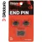 D'Addario® Pweep102 Elliptical Guitar Elliptical Guitar Ell Pin, a lock of the guitar strap / black warery pins, 2 tires