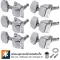 Paramount, airy guitar knob Single with cover Chromium metal material, model QZ-QFB-02 + with equipment for installing tuning machine