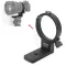 iShoot CNC Machined Metal Lens Collar Tripod Mount Ring Support Bracket for Sony FE PZ 28-135mm f/4 G OSS Lens with AS standard Quick Release Plate