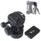 All -METAL 2D 360 Panning Panorama Clamp Head Head Head Ballhead + Camera Quick Release Plate for Tripod Monopod - New Design