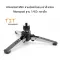 Universal Mini Three feet Supports a 1/4 inch monopod camera stand.