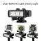 TELESIN 30M กันน้ำไฟใต้น้ำ POV แฟลชหรี่แสงได้ LED Night Fill Light สำหรับ GoPro สำหรับ Xiaomi Yi DJI Osmo Action