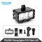TELESIN ดำน้ำใต้น้ำหรี่ LED เติมแสงกันน้ำ 98.4FT 300 ลูเมนพร้อมแบตเตอรี่ 2 ก้อนสำหรับ GoPro Hero 5 Hero 4 Hero 3