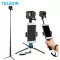 TELESIN อลูมิเนียมอัลลอยด์แบบขยายได้ Selfie Stick พร้อมขาตั้งกล้องและคลิปโทรศัพท์สำหรับ GoPro Hero 5 6 7 8 Xiaomi Yi DJI Osmo Action