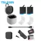 TELESIN 2 Battery Pack and 3 Charge TF Card Reader. Data box, backpack, backpack, lid, closed lens for GoPro Hero 8 7 6 5 Black.