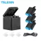 TELESIN 3 Way LED Battery Charger + 3 Battery Pack Charging Box Type C Cable for GoPro Hero 8 7 6 Hero 5 Black Accessories Set