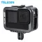 Telesin อลูมิเนียมอัลลอยด์กรอบกรณีสำหรับ GoPro 9 คู่ Clod รองเท้าที่มีพอร์ตชาร์จสำหรับ GoPro Hero 9 สีดำอุปกรณ์เสริมสำหรับกล้อง