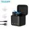 TELESIN for GOPRO 9 Battery 1750 mm. 3 hours. LED light. Charging box TF Card Storage Card for GoPro Hero 9 Black Equipment