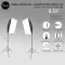 Softbox set set, 5 lights + 45 watts bulb with 2 sets of 2.1 m.