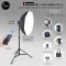 Sutefoto P80 + Octa Softbox 95 CM continuously 80 watts with Softbox 8 Square for photography and videos.