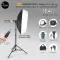 Softbox Pixel Fodavilt C220 lights with 70 x 100 cm light filter