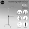 C-Stand stand, height 260 cm, with a boom sleeve for high angle shooting