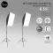 Set 1 Softbox lights, 5 lights with 45W light bulbs and 2 mm stand.