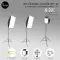 Set 2 Softbox 2 sets with LED and 2.1 mm LED legs
