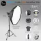 LED NANLITE FS-200 power 225 watts with Octa Softbox Godox light filter, 120 cm.