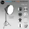 LED NANLITE FS-200 power 225 watts with Octa Softbox Godox light filter, 80 cm.