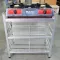 Gas shelf, 3 layers of aluminum shelves, not including the upper stove, tiles 41x80x80 cm.