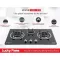 Lucky Flame, 3 head stove in front of the safety glass model LGS-913