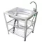 1 layer of dishwashing sink, 3 layers, 2 -story plates, 41x50x80 cm, model 513 with faucets