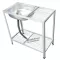 1 sink sink, 2 layers of dishes, side, side panel, 1 floor plate, 41x80x80 cm, model 522