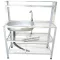 1 layer of dishwasher sink, 3 layers, 2 -layer plate plug, 41x80x126 cm, model 523+, top with faucets and bile streams.