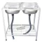 2 layers of dishwashing sink, 2 layers, 1st floor plate, 49x82x80 cm, model 552