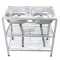 2 -hole dishwasher sink, 3 layers, plate 29x82x80 cm, model 553
