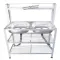 2 layers of dishwashing sink, 3 layers, plate 29x82x126 centimeters, model 553+ on top