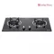 Lucky Flame 2 head stove in front of the glass LGS-932