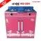 LUCKY FLAME เตาตู้คู่สีบานเย็น หน้าสแตนเลส รุ่น HQ-204 ลวดลาย สีสันสวยงาม