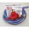 High pressure gas adjustment head, SCG brass spiral, model R-924 with 2 meters thick gas cable, 2 body strap