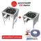 Porphe, the head of the stove, C30, Valve, speed, accelerated, 69 cm high legs+middle square, 40 cm, with a built -in wind, with peripherals.
