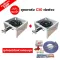 Paddering set, stove, C30, Valve, can speed up Square legs, short wind, size 40 x 40 x 22 cm with complete set of peripherals