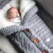 ทารกแรกเกิดผ้าห่มเด็กทารกถักโครเชต์ฤดูหนาวที่อบอุ่นพันห่อถุงนอน