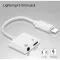 (Fast Charge 20W) 2 in 1 Lightning Adapter (Lightning port is Audio and charging).
