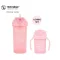 Twistshake, a worthwhile set for children with a straw & glass to drink for children. Pink/Pastel Pink