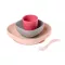 BEABA ชุดเซ็ทรับประทานอาหาร Silicone meal set 4 pcs - PINK