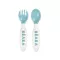 ฺBEABA ช้อนส้อมพร้อมกล่อง 2nd age training fork and spoon storage case included - BLUE