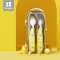 Octoto ชุดช้อนส้อมพร้อมกล่องใส่ Fork& Spoon travel cutlery set  ชุดช้อนส้อมของเด็ก ช้อมส้อมเด็กแบบพกพา สำหรับ6เดือนขึ้นไ