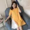 Korean yellow maternity dress