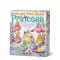 4M MOULD & PAINT - Glitter Princess Set of stucco toys, princess paint in the dress consisting of Stucco With bright colors