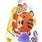 BSC COTTON100% towel, 70x135CM. Full printed fabric, colorful cartoon, AST145