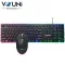 Vouni ชุดคีย์บอร์ดและเมาส์ไร้สาย รุ่น V300 RGB Illuminated Mouse Wired Keyboard SetE2744Y