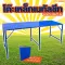 Sun Brand โต๊ะพับเหล็กแผ่นเมทัลชีท สีน้ำเงิน ขนาด 75x180x75 ซม. โต๊ะพับ โต๊ะขายของ โต๊ะวางของ