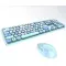 Mofii Sweet Mixed Color Cute Portable 2.4Ghz Wireless Keyboard and Mouse Set Girl Universal Desktop Notebook Keyboard and Mouse