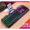 Gaming Keyboard Mouse 104 Keys RGB Backlit Keyboards Mouse Combo Metal Gamer Keyboard for Tablet PC Lap Desk Computer