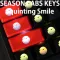 Novelty Shine Through Keycaps Abs Etched Light Squinting Smile Funny Smile Black Red 1.75u Capslock Custom Mechanical Keyboard