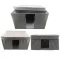 Leather box Clothes box Strong multi -purpose box, Set 3 pieces, 3 sizes - gray