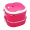 BOSHANG Food Fan, Pinto Food Box, 2 layers of heat, the inside is a stainless steel Boshang (Fuchsia Pink)