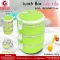 Getzhop 3 -layer carrier, stainless steel carrier Pinto picnic picnic picnic box, free! Spoon (Green)